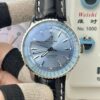 Breitling-Navitimer 1 38mm Stainless Steel/Leather Ice Blue Dial TF A2824 Automatic