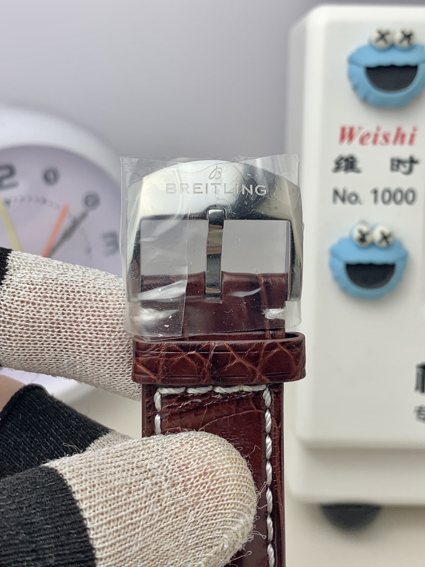 Breitling-Navitimer 1 38mm Stainless Steel/Rose Gold/Leather White Dial TF A2824 Automatic - Image 6