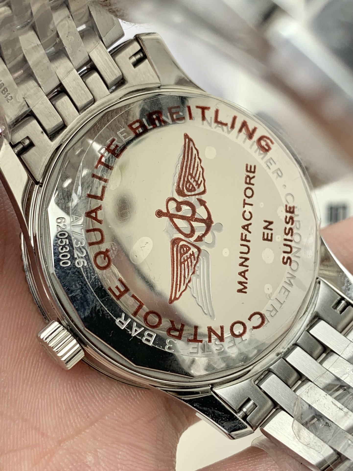 Breitling-Navitimer 1 41mm Date Stainless Steel/Steel Green Dial TF A2824 Automatic - Image 5