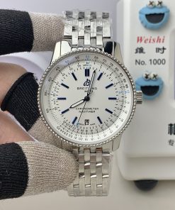 Breitling-Navitimer 1 41mm Date Stainless Steel/Steel White Dial TF A2824 Automatic