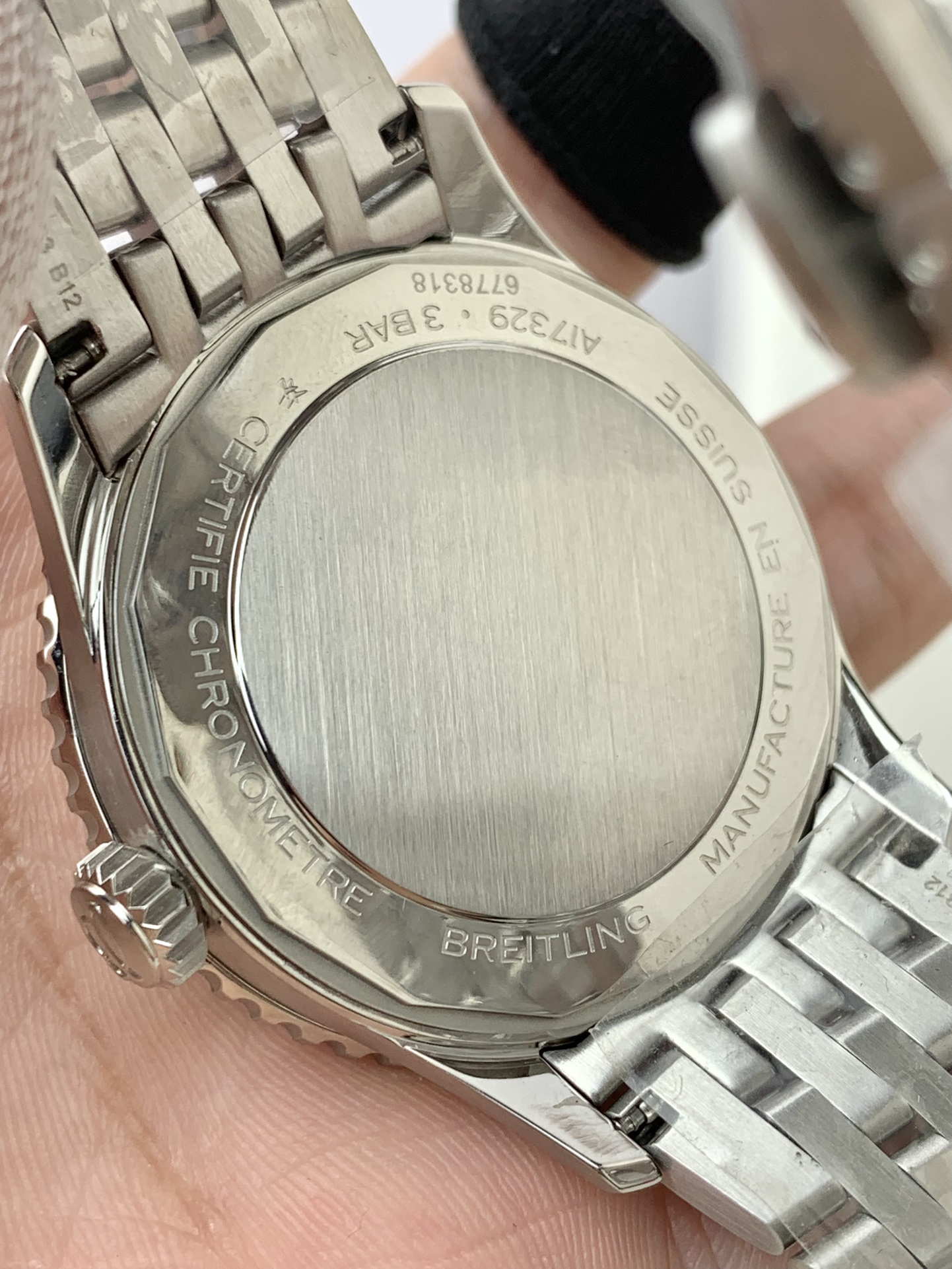 Breitling-Navitimer 1 38mm Stainless Steel/Steel Blue Dial TF A2824 Automatic - Image 5