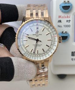 Breitling-Navitimer 1 38mm Rose Gold/Rose Gold White Dial TF A2824 Automatic