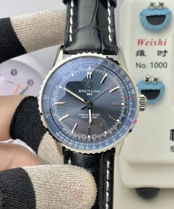 Alternative view of Breitling-Navitimer 1 38mm Stainless Steel/Leather Blue Dial TF A2824 Automatic
