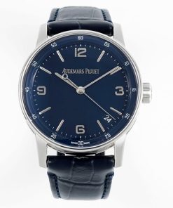 Audemars Piguet-Code 11.59 15210 41mm Stainless Steel/Leather Blue Dial APSF SA4302 Automatic