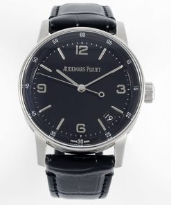 Audemars Piguet-Code 11.59 15210 41mm Stainless Steel/Leather Black Dial APSF SA4302 Automatic