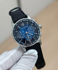 Alternative view of Audemars Piguet-Code11.59 Chronograph 26393 41mm Satinless Steel/Leather Gradient Blue Dial APSF SH4401 Automatic