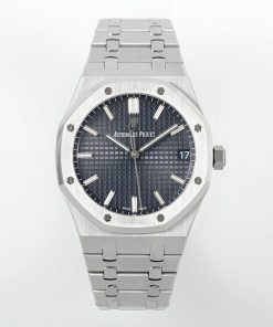 Alternative view of Audemars Piguet-Royal Oak 41mm 15500 Stainless Steel/Steel Blue Dial/Stick Markers APSF SA4302 Automatic