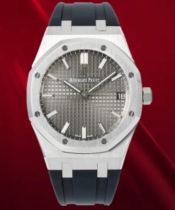 Audemars Piguet-Royal Oak 41mm 15500 Stainless Steel/Rubber Grey Dial/Stick Markers APSF SA4302 Automatic