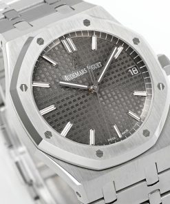 Alternative view of Audemars Piguet-Royal Oak 41mm 15500 Stainless Steel/Rubber Grey Dial/Stick Markers APSF SA4302 Automatic