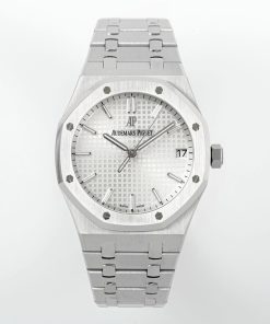 Alternative view of Audemars Piguet-Royal Oak 41mm 15500 Stainless Steel/Steel White Dial/Stick Markers APSF SA4302 Automatic