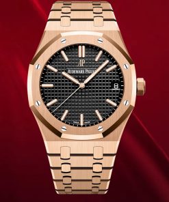 Audemars Piguet-Royal Oak 41mm 15500 Rose Gold/Rose Gold Black Dial/Stick Markers APSF SA4302 Automatic