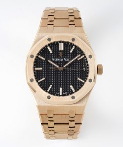 Alternative view of Audemars Piguet-Royal Oak 41mm 15500 Rose Gold/Rose Gold Black Dial/Stick Markers APSF SA4302 Automatic