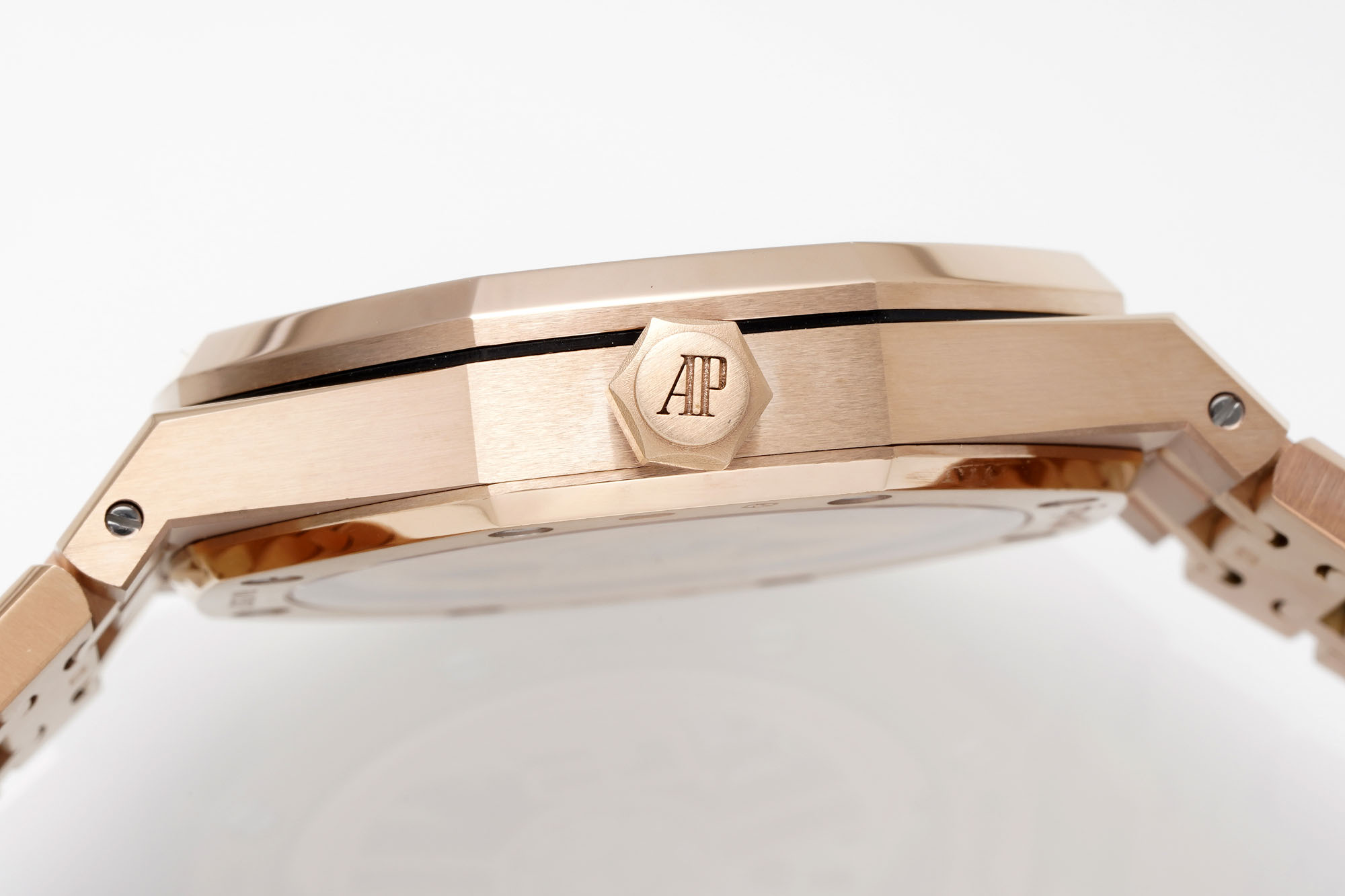 Audemars Piguet-Royal Oak 41mm 15510 Rose Gold/Rose Gold Blue Dial Stick Markers APSF A4302 Automatic - Image 7