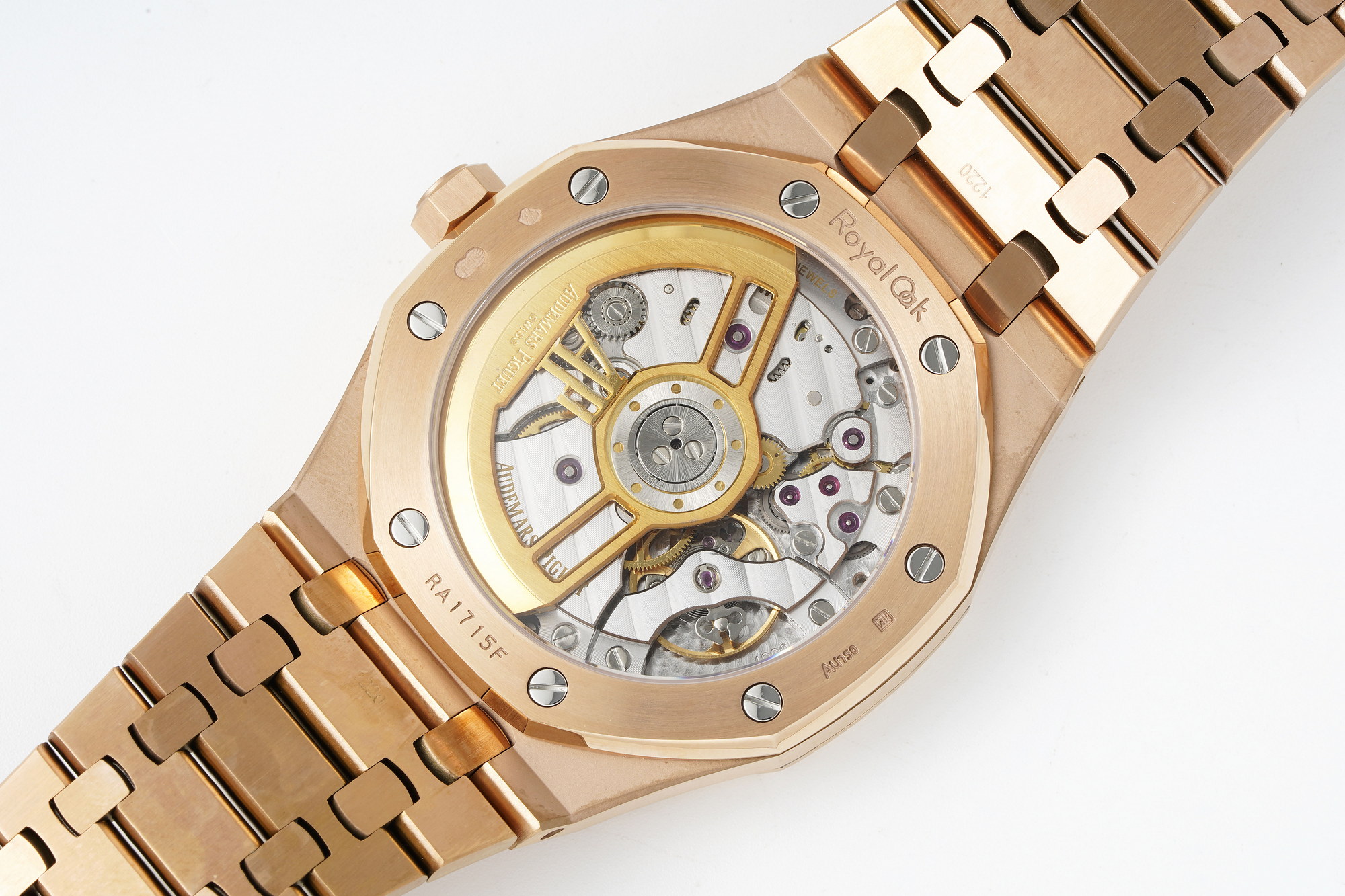 Audemars Piguet-Royal Oak 41mm 15510 Rose Gold/Rose Gold Blue Dial Stick Markers APSF A4302 Automatic - Image 9