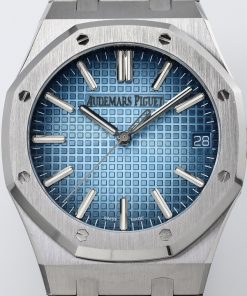 Alternative view of Audemars Piguet-Royal Oak 41mm 15510 Stainless Steel/Steel Smoked Blue Dial Stick Markers ZF SA4302 Automatic