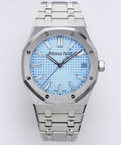Audemars Piguet-Royal Oak 41mm 15510 Stainless Steel/Steel Ice Blue Dial Stick Markers ZF SA4302 Automatic