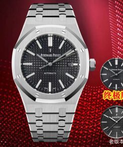 Audemars Piguet-Royal Oak 15400 41mm Stainless Steel/Steel Black Dial/Stick Markers APSF SA3120 Automatic