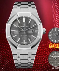 Audemars Piguet-Royal Oak 15400 41mm Stainless Steel/Steel Grey Dial/Stick Markers APSF SA3120 Automatic