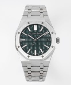 Audemars Piguet-Royal Oak 41mm 15510 Stainless Steel/Steel Green Dial/Stick Markers APSF SA4302 Automatic
