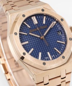 Alternative view of Audemars Piguet-Royal Oak 41mm 15510 Rose Gold/Rose Gold Blue Dial/Stick Markers APSF SA4302 Automatic