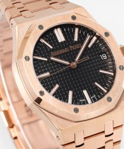 Alternative view of Audemars Piguet-Royal Oak 41mm 15510 Rose Gold/Rose Gold Black Dial/Stick Markers APSF SA4302 Automatic