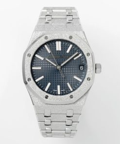 Audemars Piguet-Royal Oak 15510 41mm Frosted Stainless Steel/Steel Blue Dial APSF A4302 Automatic