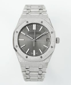 Audemars Piguet-Royal Oak 15510 41mm Frosted Stainless Steel/Steel Grey Dial APSF A4302 Automatic