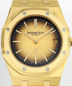 Alternative view of Audemars Piguet-Royal Oak 16202BA Jumbo 39mm Yellow Gold/Yellow Gold Smoked Gold Dial ZF A7121 Automatic