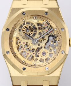 Alternative view of Audemars Piguet-Royal Oak Openworked 16204 39mm Yellow Gold/Yellow Gold Skeleton Dial ZF A7124 Automatic