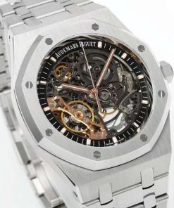 Alternative view of Audemars Piguet-Royal Oak 15407 41mm Stainless Steel/Steel Skeleton Dial THBF SH3132 Automatic