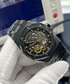 Alternative view of Audemars Piguet-Royal Oak 15407 41mm PVD/PVD Skeleton Dial THBF SH3132 Automatic