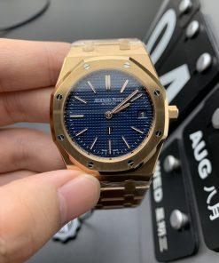 Audemars Piguet-Royal Oak 15202 39mm Rose Gold/Rose Gold Blue Dial ZF A2121 Automatic