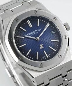 Alternative view of Audemars Piguet-Royal Oak 15202 39mm Stainless Steel/Steel Gradient Blue Dial IPF A2121 Automatic