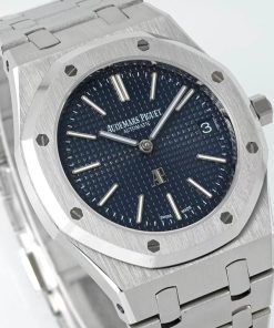 Alternative view of Audemars Piguet-Royal Oak 15202 39mm Stainless Steel/Steel Blue Dial IPF A2121 Automatic