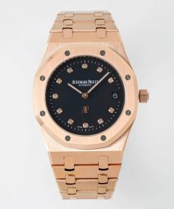 Audemars Piguet-Royal Oak 15202 39mm Rose Gold/Rose Gold Black Dial IPF A2121 Automatic