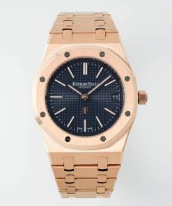 Audemars Piguet-Royal Oak 15202 39mm Rose Gold/Rose Gold Blue Dial IPF A2121 Automatic