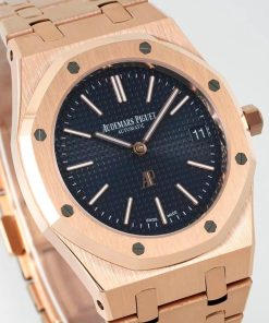 Alternative view of Audemars Piguet-Royal Oak 15202 39mm Rose Gold/Rose Gold Blue Dial IPF A2121 Automatic