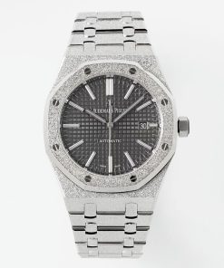 Audemars Piguet-Royal Oak 15410 41mm Frosted Stainless Steel/Steel Grey Dial APSF SA3120 Automatic
