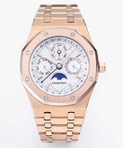 Audemars Piguet-Royal Oak Perpetual Calendar 41mm 26574ST Rose Gold/Rose Gold White Dial BBSF A5134 Automatic