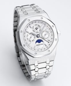 Alternative view of Audemars Piguet-Royal Oak Perpetual Calendar 41mm 26574ST Stainless Steel/Steel White Dial BBSF A5134 Automatic