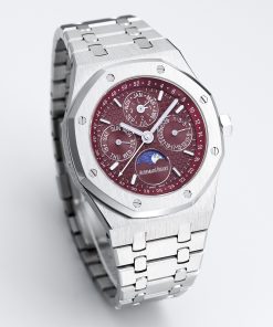 Alternative view of Audemars Piguet-Royal Oak Perpetual Calendar 41mm 26574ST Stainless Steel/Steel Red Dial BBSF A5134 Automatic