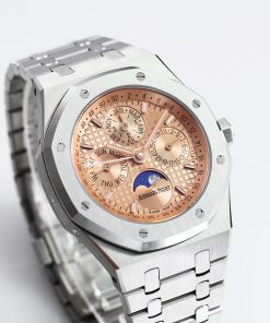 Alternative view of Audemars Piguet-Royal Oak Perpetual Calendar 41mm 26574ST Stainless Steel/Steel Rose Gold Dial BBSF A5134 Automatic