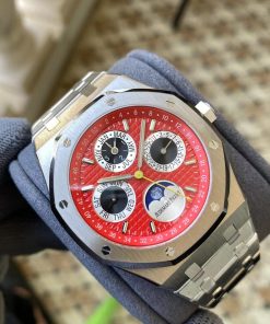Alternative view of Audemars Piguet-Royal Oak Perpetual Calendar 41mm 26574ST Stainless Steel/Steel Red Dial APSF A5134 Automatic