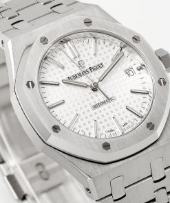 Alternative view of Audemars Piguet-Royal Oak 15450 37mm Stainless Steel/Steel White Dial APSF SA3120 Automatic