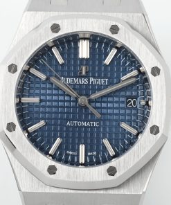 Alternative view of Audemars Piguet-Royal Oak 15450 37mm Stainless Steel/Steel Blue Dial APSF SA3120 Automatic