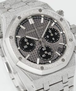 Alternative view of Audemars Piguet-Royal Oak Chronograph 26240BC 41mm Frosted Stainless Steel/Steel Grey Dial APSF V2 SH4401 Automatic