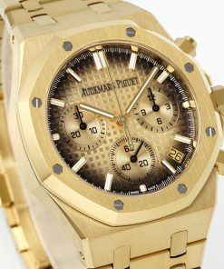 Alternative view of Audemars Piguet-Royal Oak Chronograph 26240 41mm Yellow Gold/Gradient Gold Dial APSF V2 SH4401 Automatic