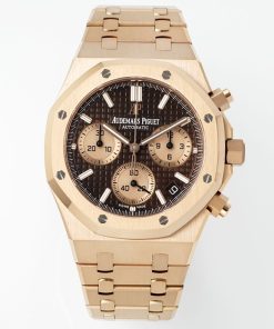 Audemars Piguet-Royal Oak Chronograph 26240 41mm Rose Gold/Rose Gold Brown Dial APSF V2 SH4401 Automatic