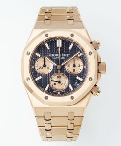 Audemars Piguet-Royal Oak Chronograph 26240 41mm Rose Gold/Rose Gold Blue Dial APSF V2 SH4401 Automatic
