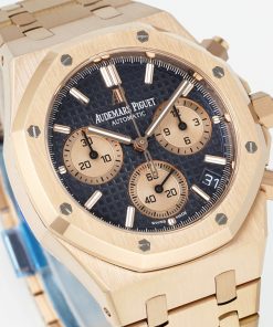 Alternative view of Audemars Piguet-Royal Oak Chronograph 26240 41mm Rose Gold/Rose Gold Blue Dial APSF V2 SH4401 Automatic